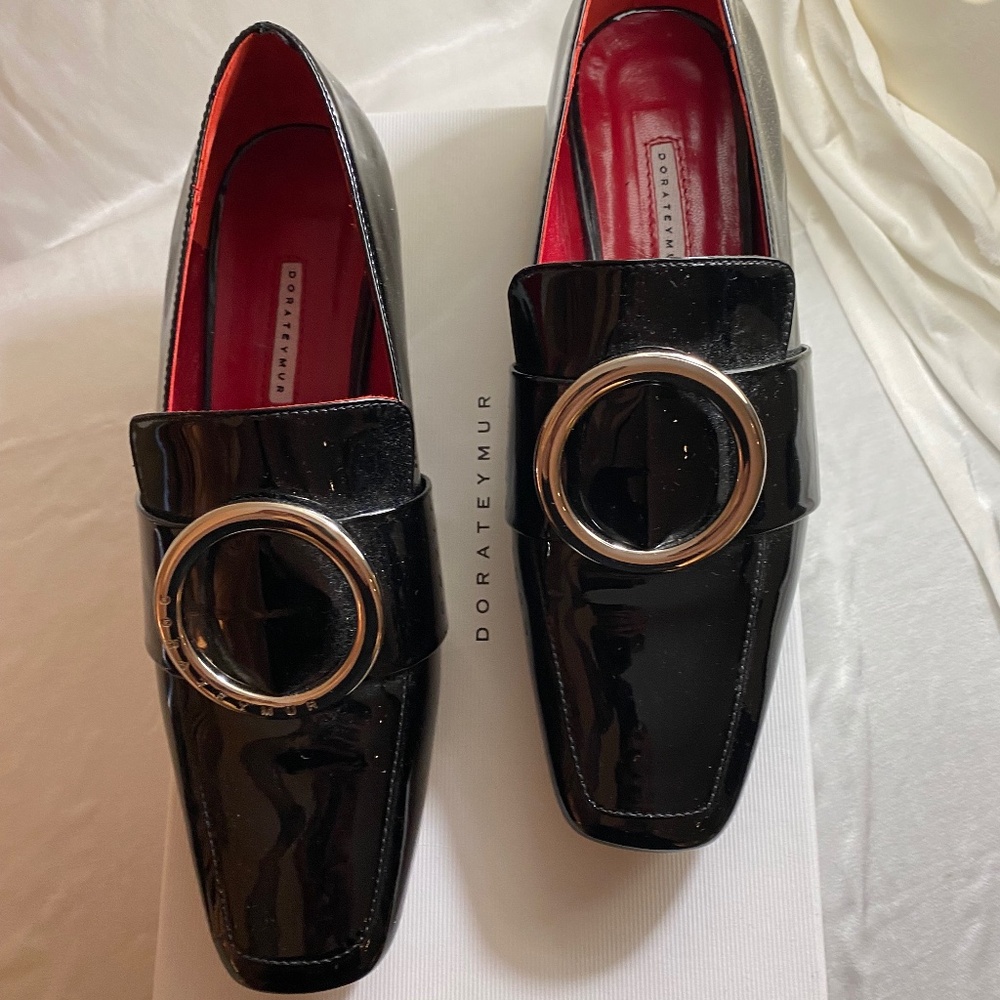 Dorateymur Harput Black Patent Buckle Loafer